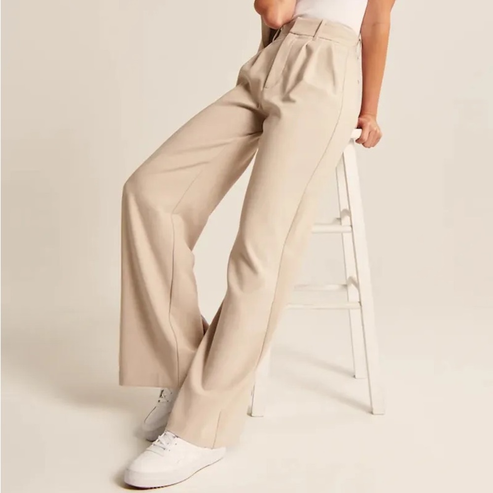 Summer 2023 Icy Tailored Crepe Wide-Leg Pants